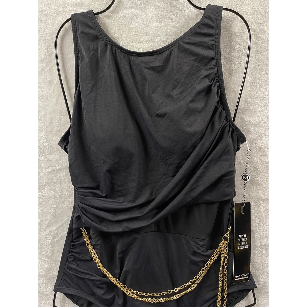 Magicsuit Women's Hyperlink Annette One Piece Swimsuit Chain Drape NWT Sz 8 $182 - Picture 4 of 16